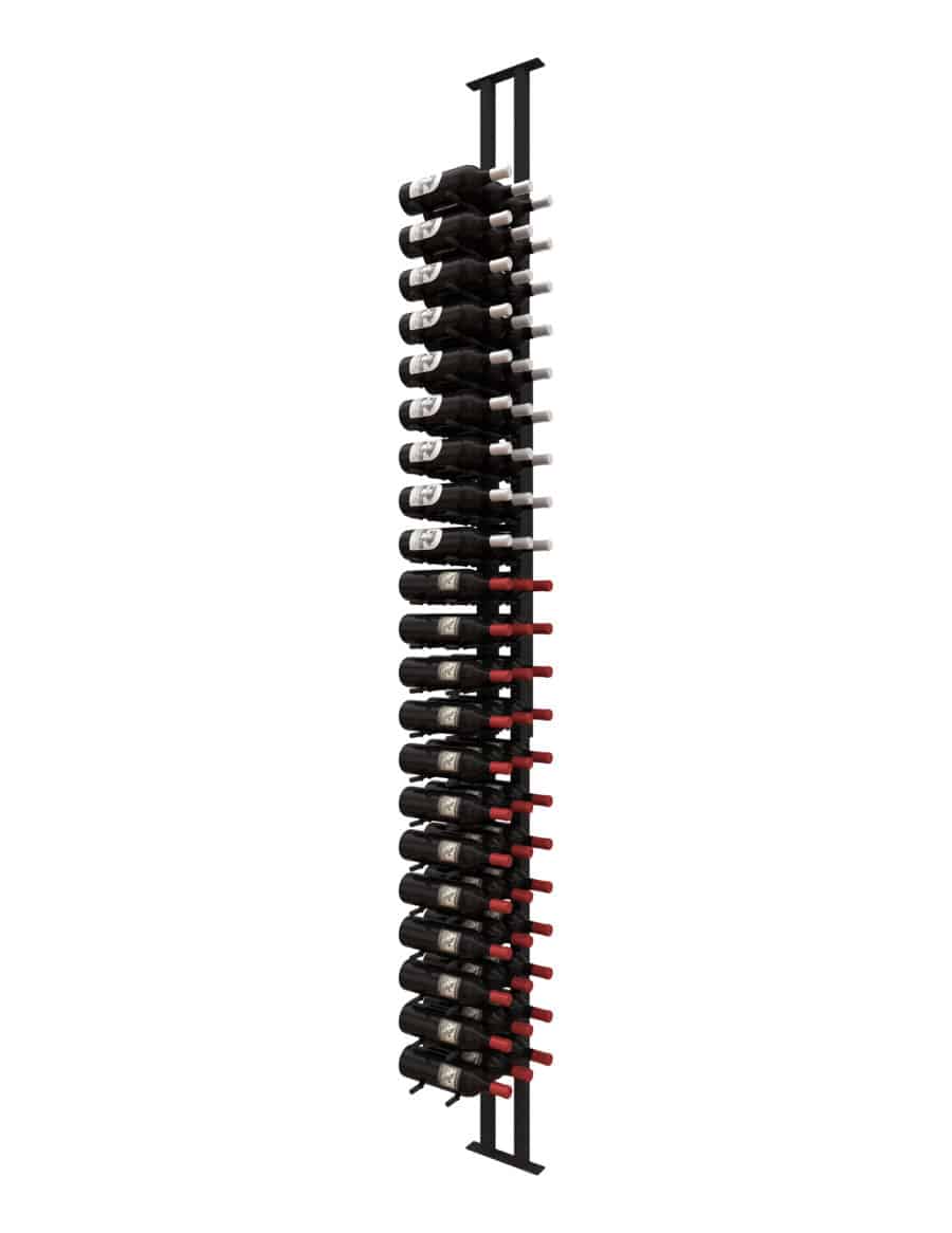Floor-to-Ceiling Mounted Wine Rack Display - 1-Sided (63 Bottles)