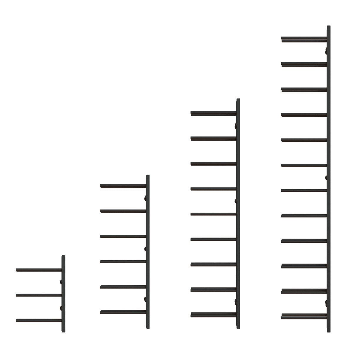 Ultra 1FT Cork-Out Straight Wall Rail Wine Rack (3 Bottles) - Multiple sizes shown