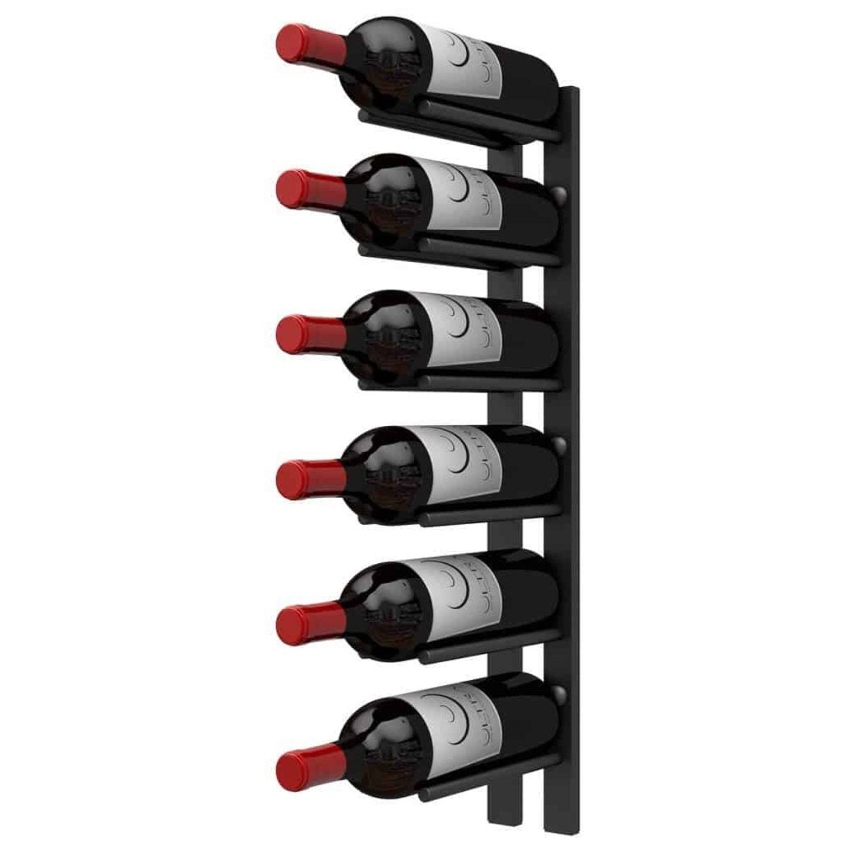 Ultra 2FT Cork-Out Straight Wall Rail Wine Rack (6 Bottles) - Cork Out Design with wine bottles