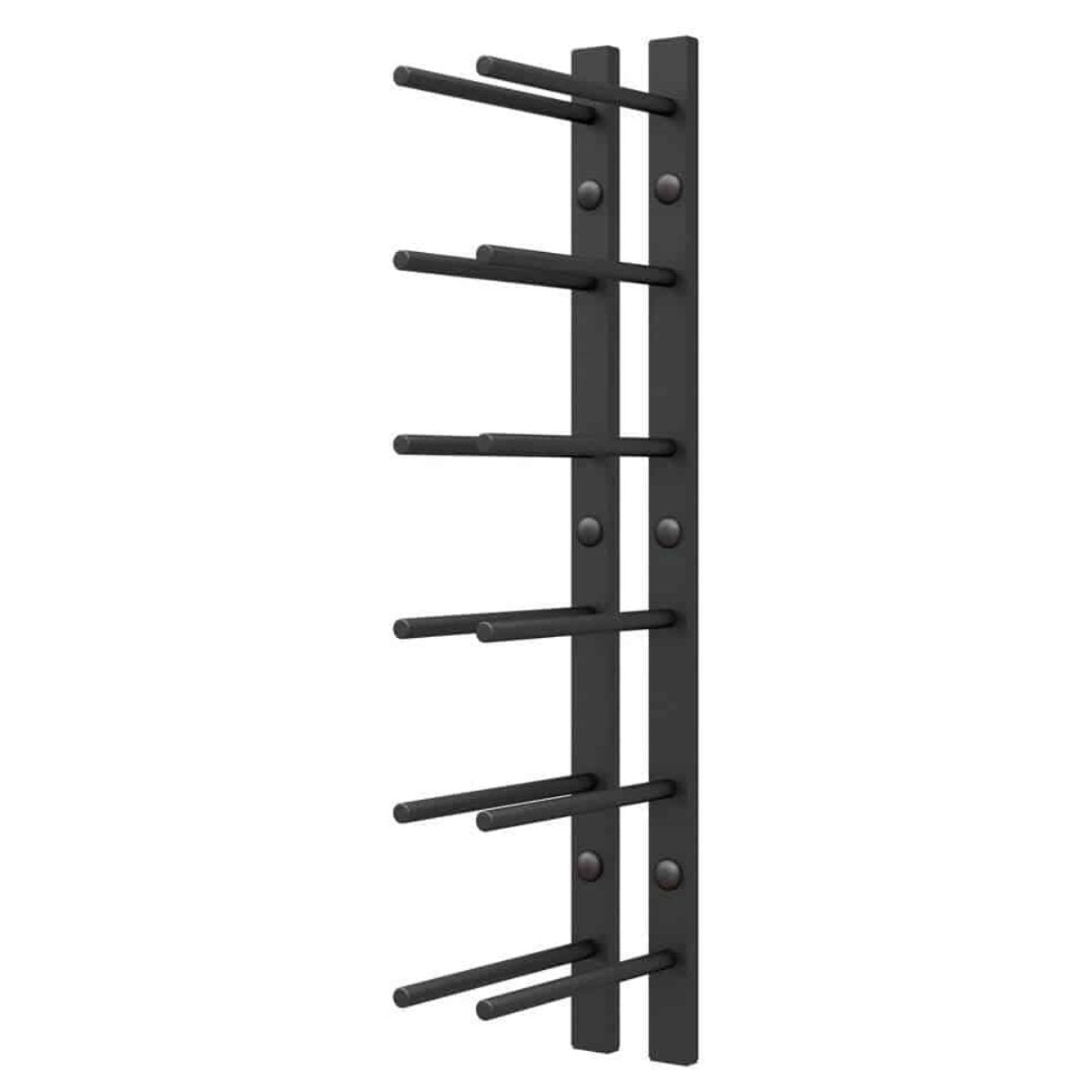 Ultra 2FT Cork-Out Straight Wall Rail Wine Rack (6 Bottles) - Front View of the Wine Rack