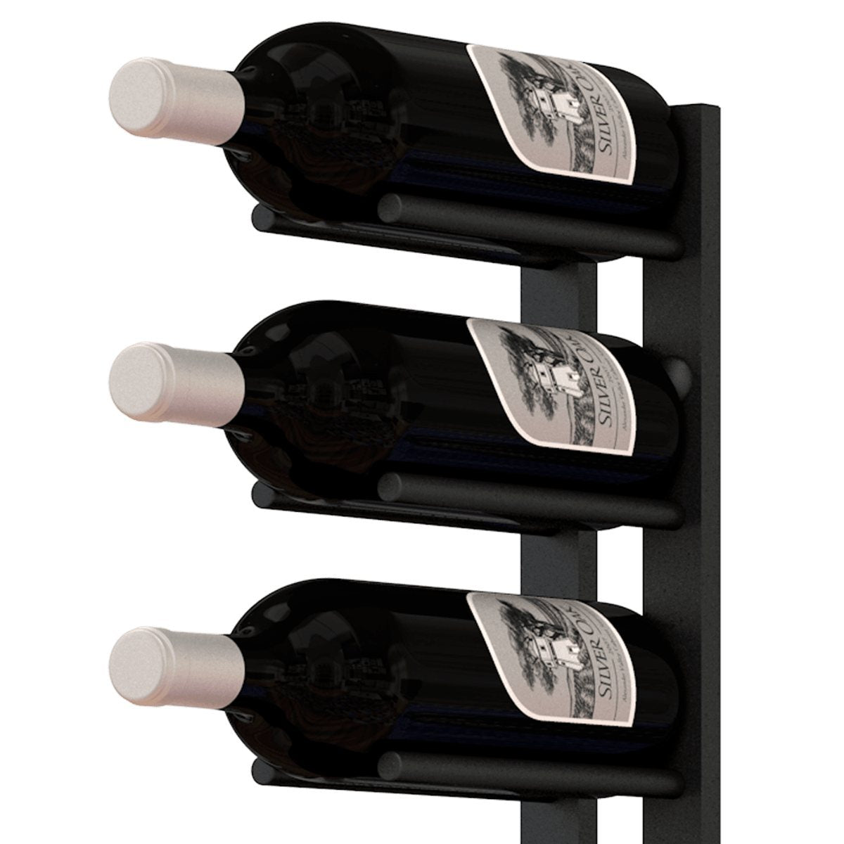 Ultra 2FT Cork-Out Straight Wall Rail Wine Rack (6 Bottles) - Single Depth Rack with 3 Bottles Cork Out Design