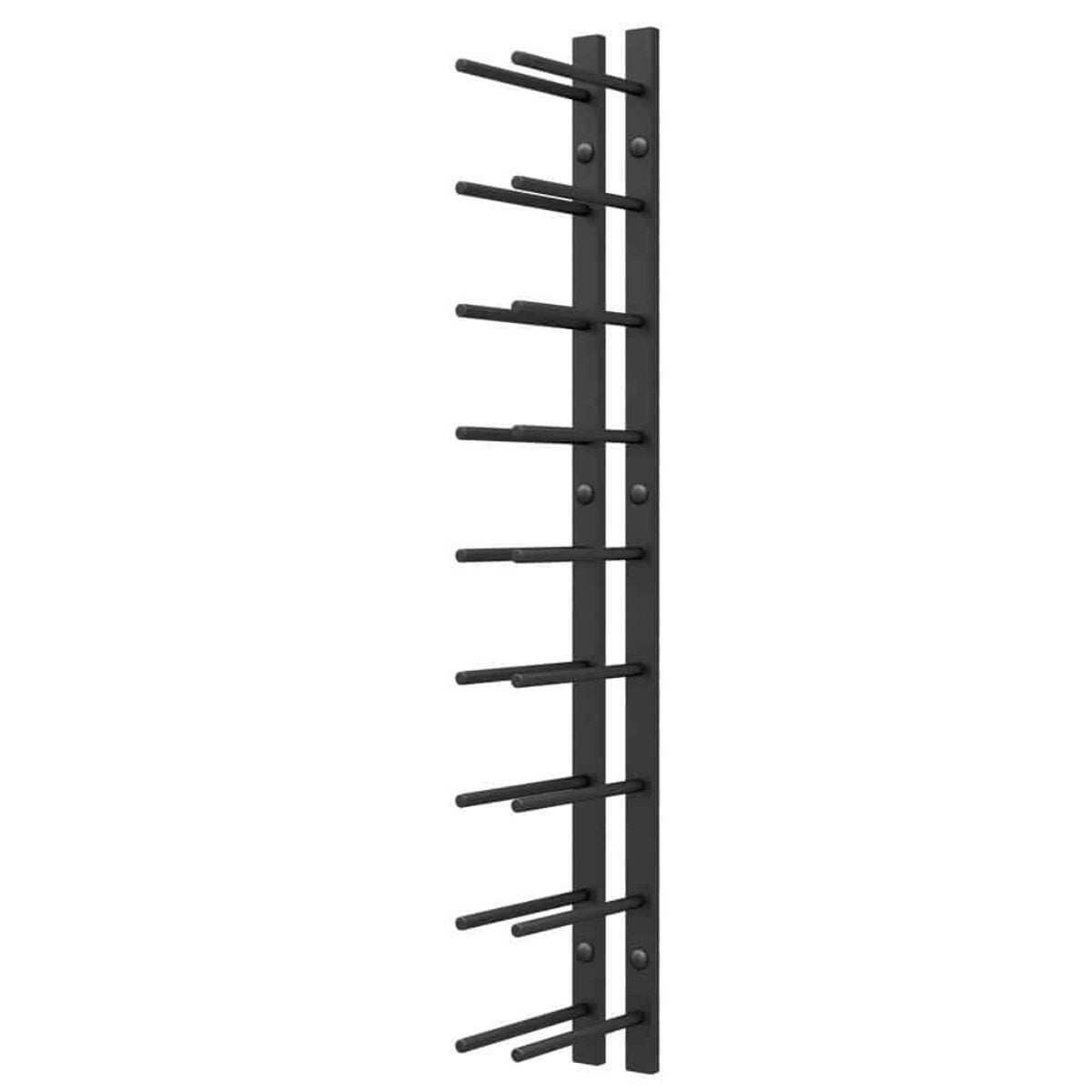 Ultra 3FT Cork-Out Straight Wall Rail Wine Rack (9 Bottles) - Front View of the Wine Rack