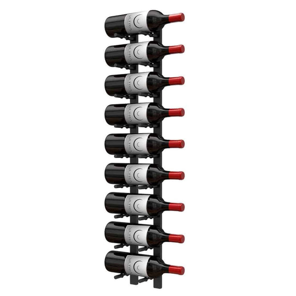 Ultra 3FT Label-Out Horizontal Wall Rail Wine Rack (9–27 Bottles) - 9 Bottles Shown