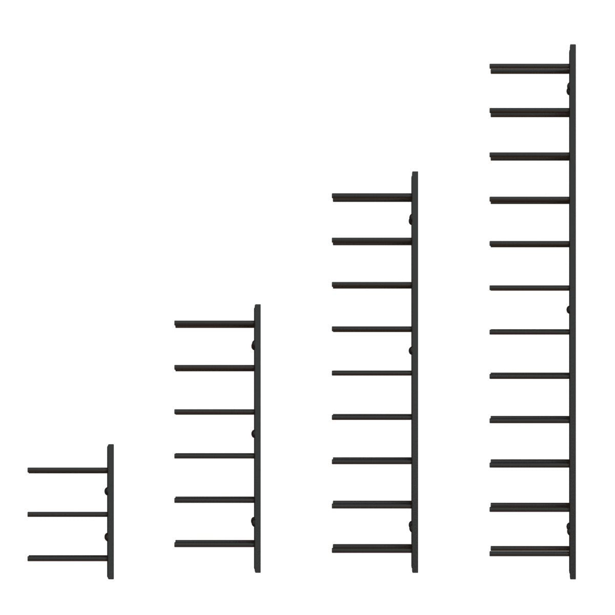 Ultra 4FT Cork-Out Straight Wall Rail Wine Rack (12 Bottles) - Multiple sizes shown