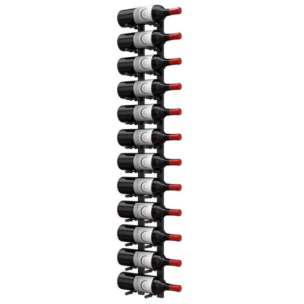 Ultra 4FT Label-Out Horizontal Wall Rail Wine Rack (12–36 Bottles) - 12 Bottles Shown