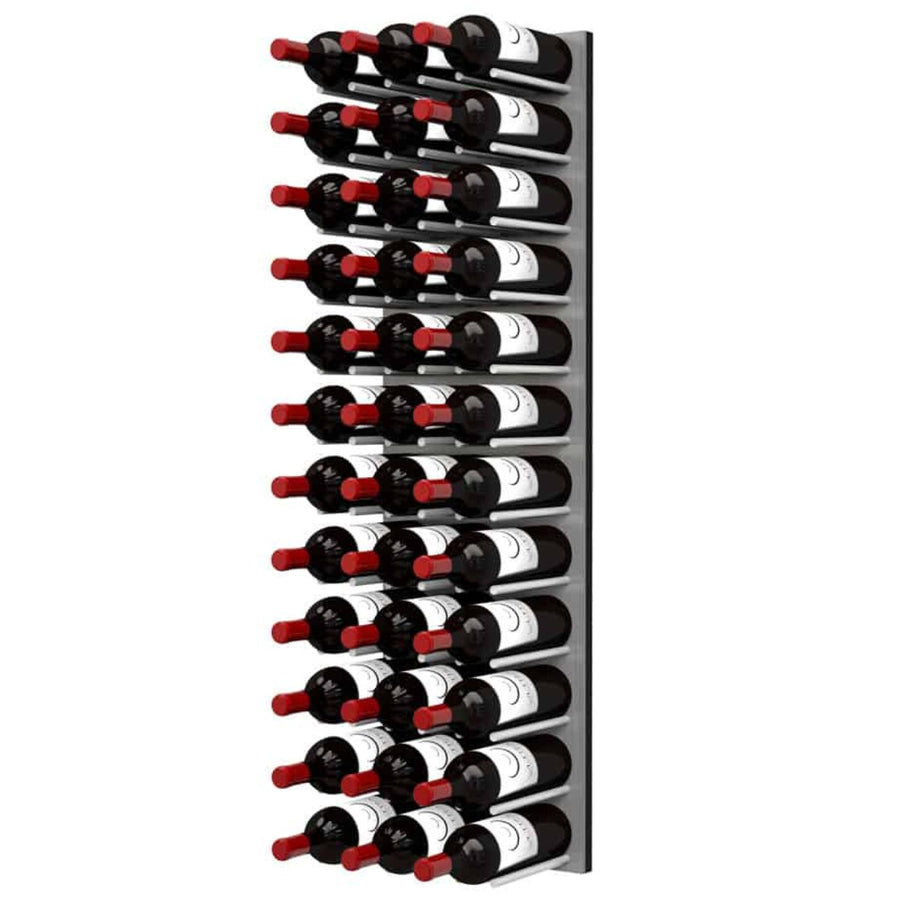 Ultra Fusion 4FT Cork-Out Wine Wall Alumasteel (36 Bottles) - Brushed Aluminum Finish Shown