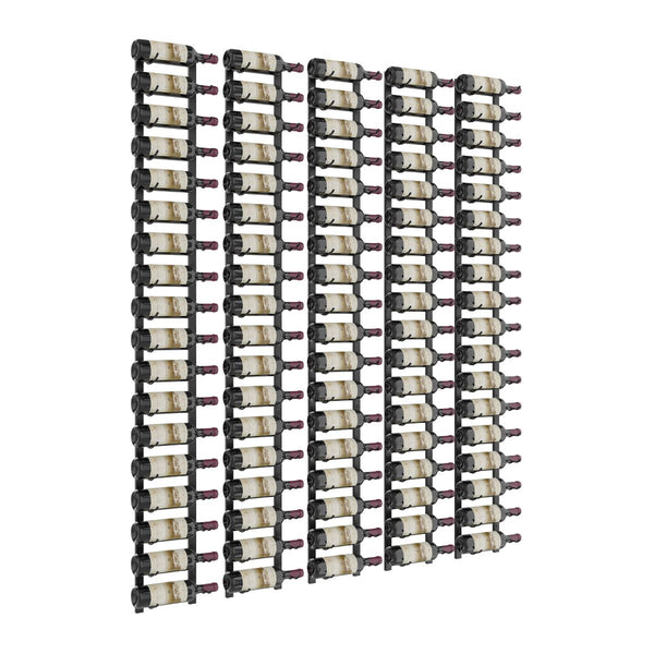VintageView Feature Wall 6-Foot Wine Rack Kit Single Depth 90 Bottles Matte Black Shown