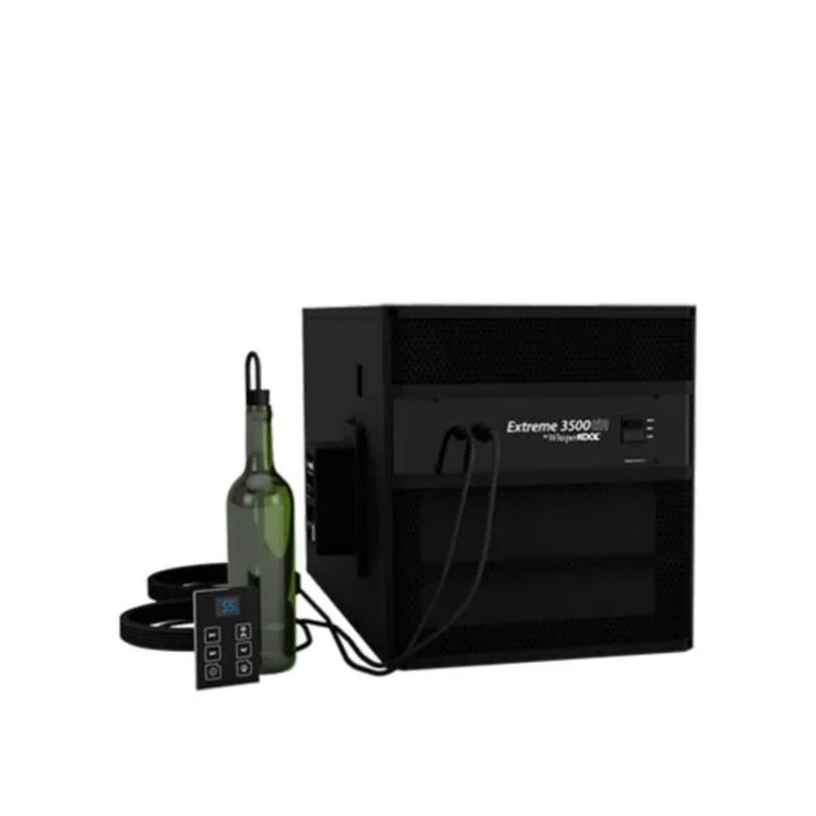WhisperKOOL Through The Wall Extreme 3500 TiR - Front View of the System with UV Lighting