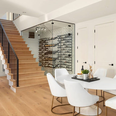 WhisperKOOL Through The Wall SC PRO 4000 Wine Cellar Cooling System - Room Cellar with the System - A Beautiful VIew of Wine Cellar Beside the Stairs