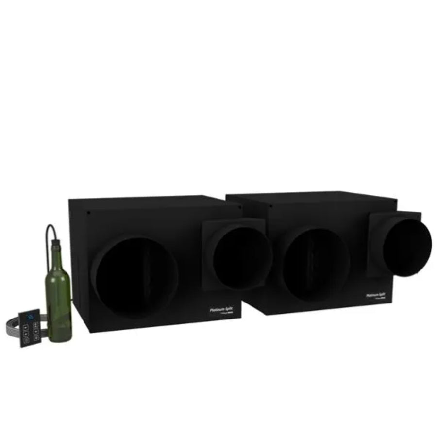 WhisperKOOL Twin Platinum Split 9000 Ducted Wine Cooling System - Front View Studio Image