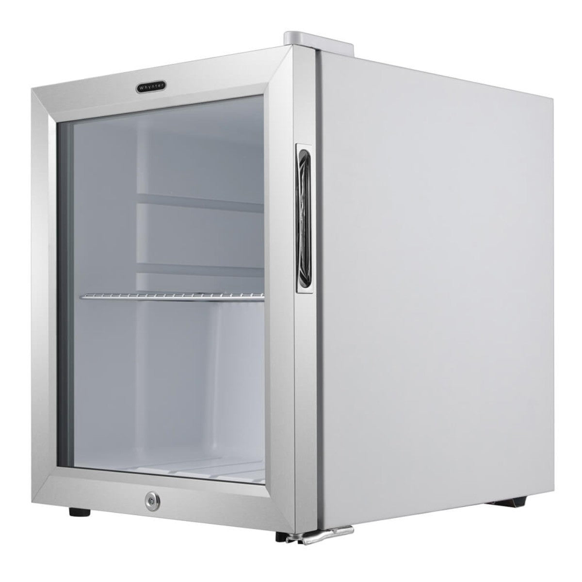 Whynter BR-062WS 68-Can Stainless Steel Beverage Refrigerator - Front Right View Empty Fridge Closed Door