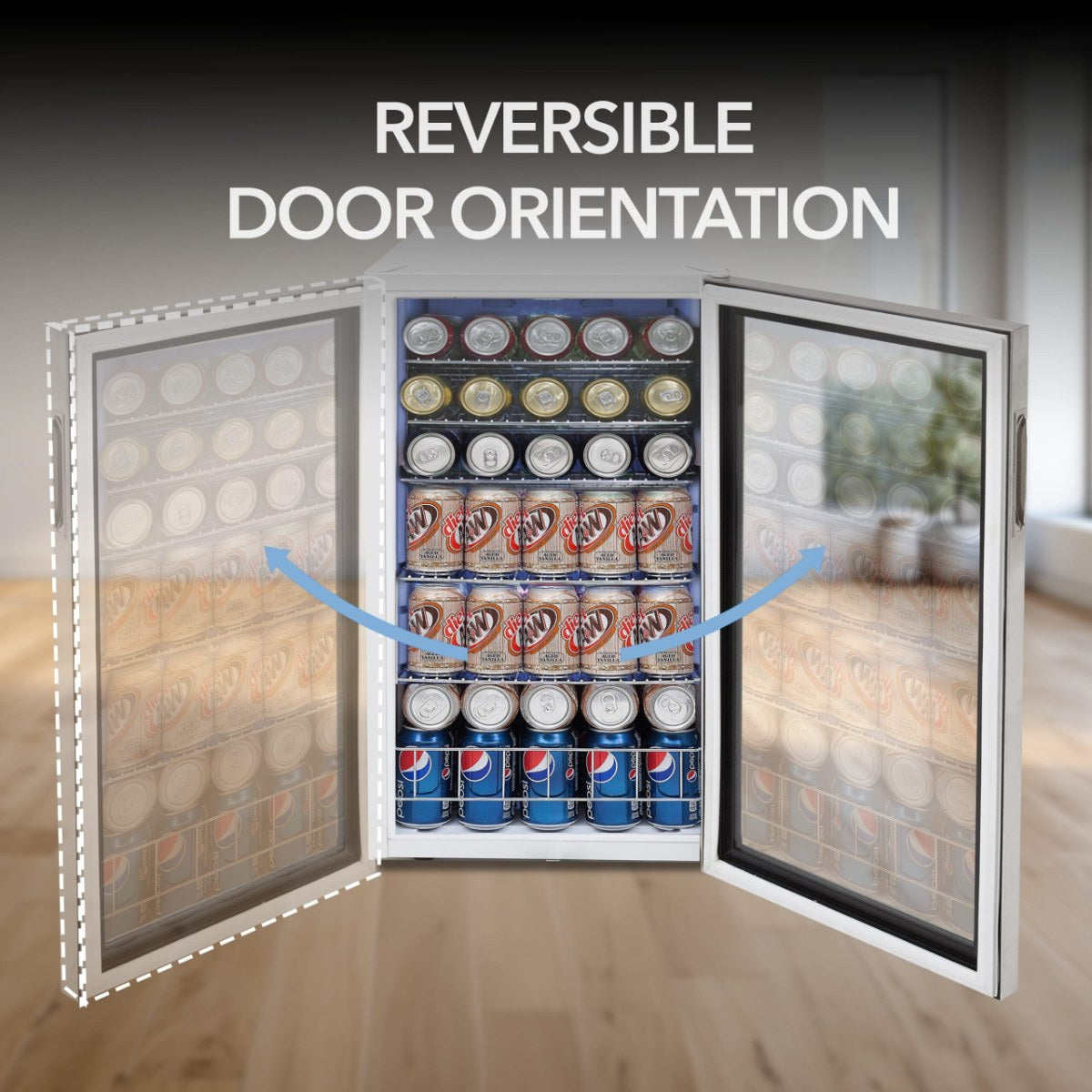 Whynter BR-128WS 17" Freestanding Beverage Refrigerator - Reversible Door Orientation