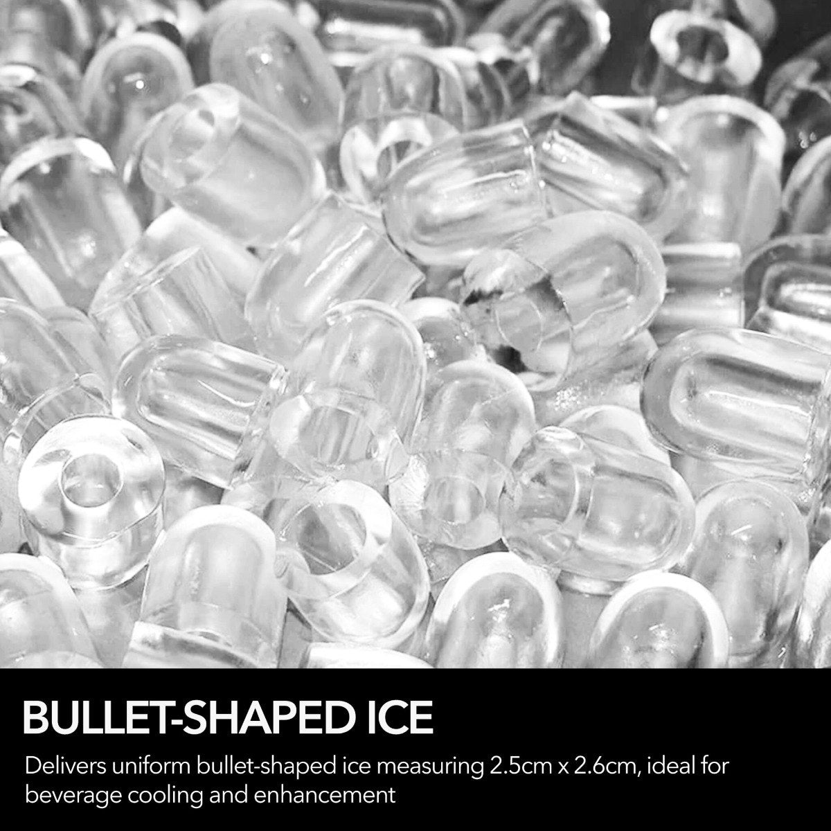 Whynter FIM-450HS 44 lb Freestanding Ice Maker - Bullet Shaped Ice Shown