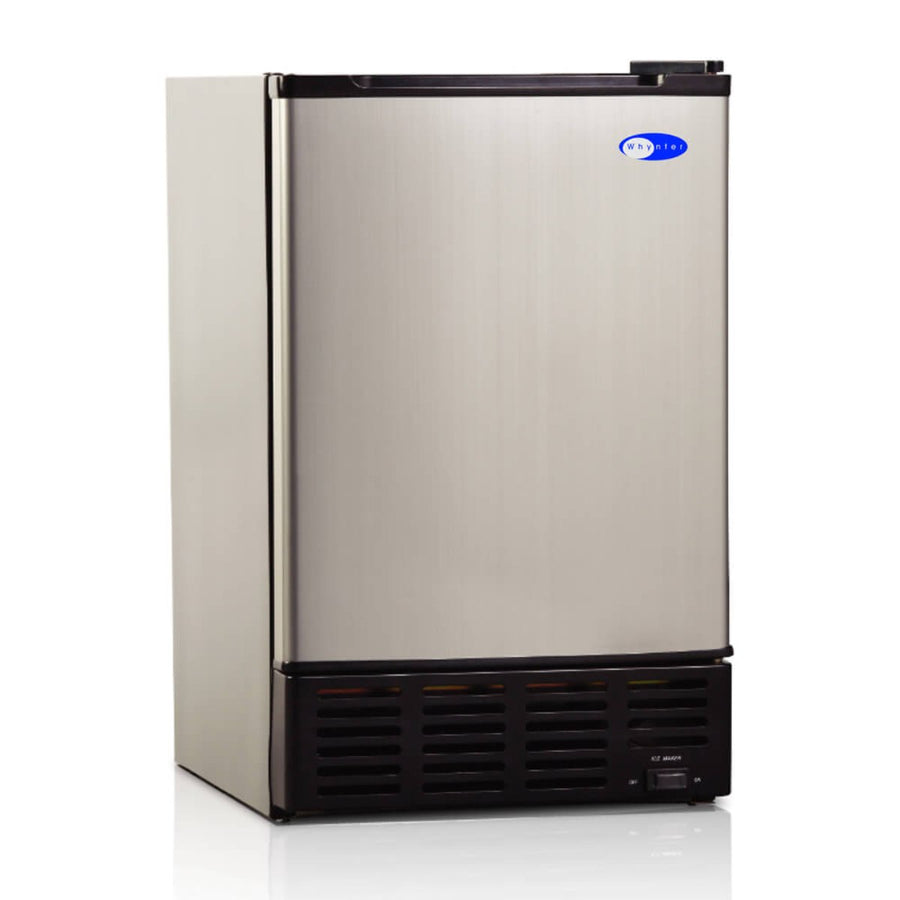 Whynter UIM-155 15" Stainless Steel Built-In Ice Maker - Front View Closed Door