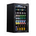 Newair 126 Can Freestanding Beverage Fridge in Onyx Black with Adjustable Shelves