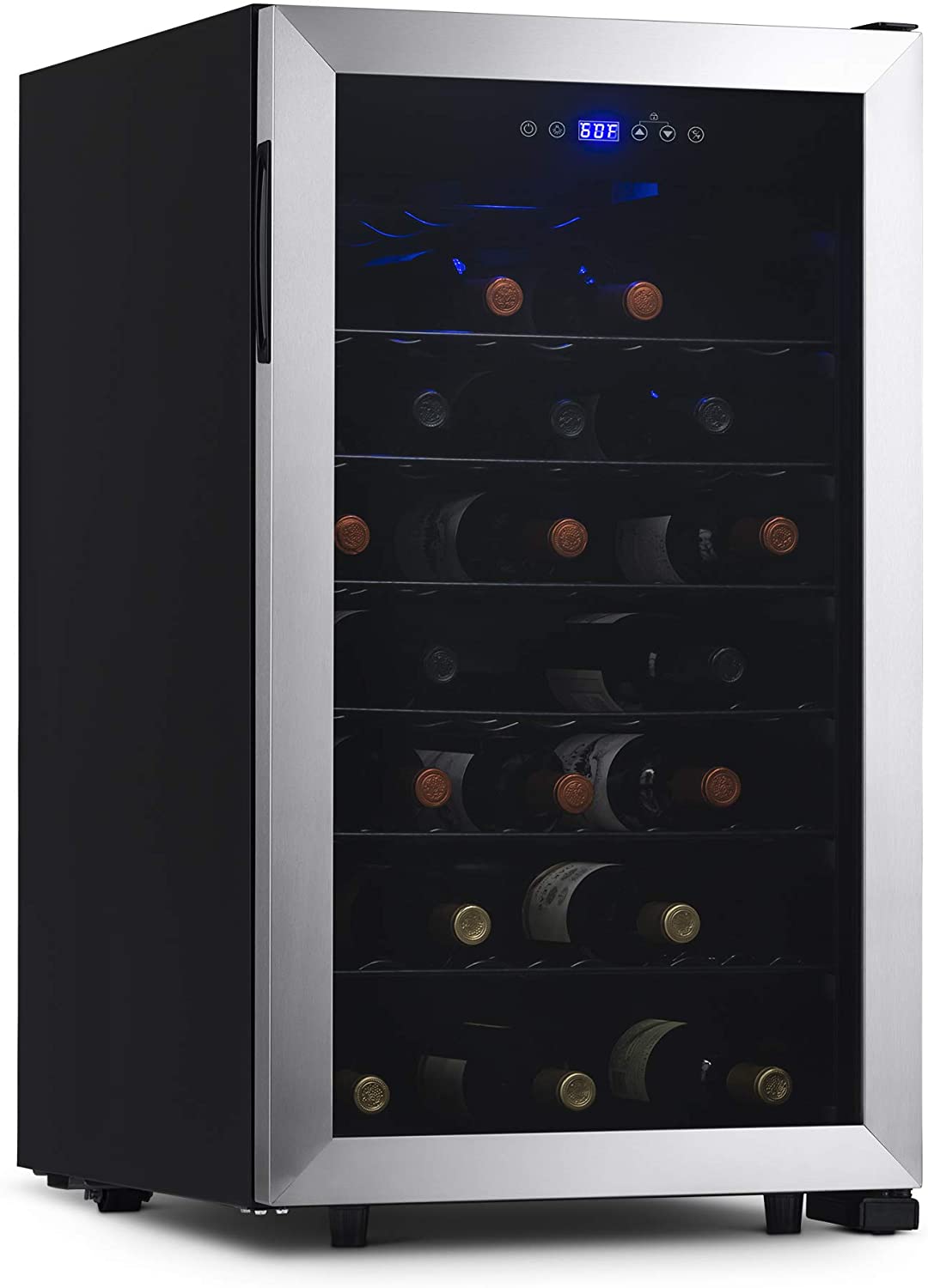 NewAir Freestanding 50 Bottle Wine Fridge in Stainless Steel