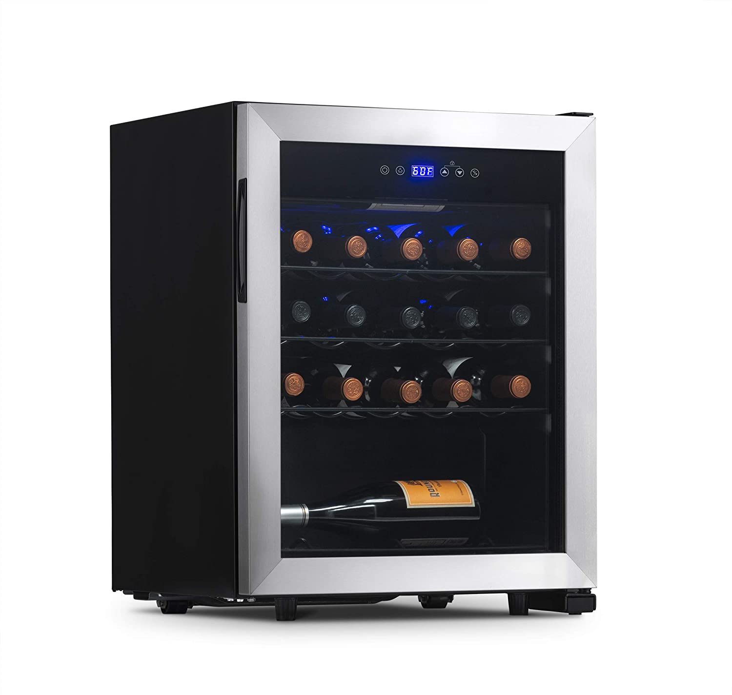 NewAir Freestanding 23 Bottle Compressor Wine Fridge in Stainless Steel