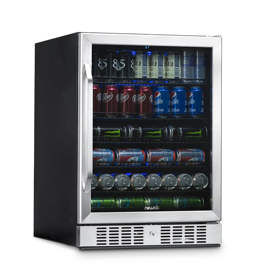 NewAir 24” Built-in 177 Can Beverage Fridge in Stainless Steel