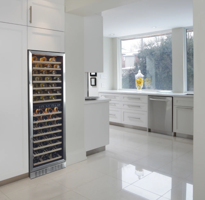 NewAir 27” 160 Bottle Built-in Dual Zone Compressor Wine Fridge
