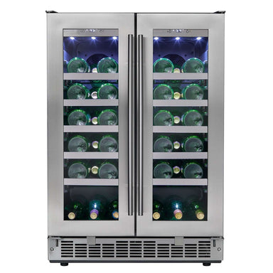 Silhouette Professional Napa 42-Bottle Dual Zone Wine Cooler - 23.8" Stainless DWC047D1BSSPR,DWC047D1BSSPR