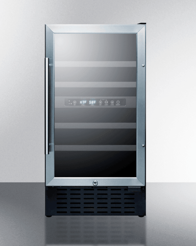 Summit 18 Inch Wide 28 Bottle Capacity Built-In ADA Compliant Wine Cooler with Door Lock - SWC182ZADA,SWC182ZADA