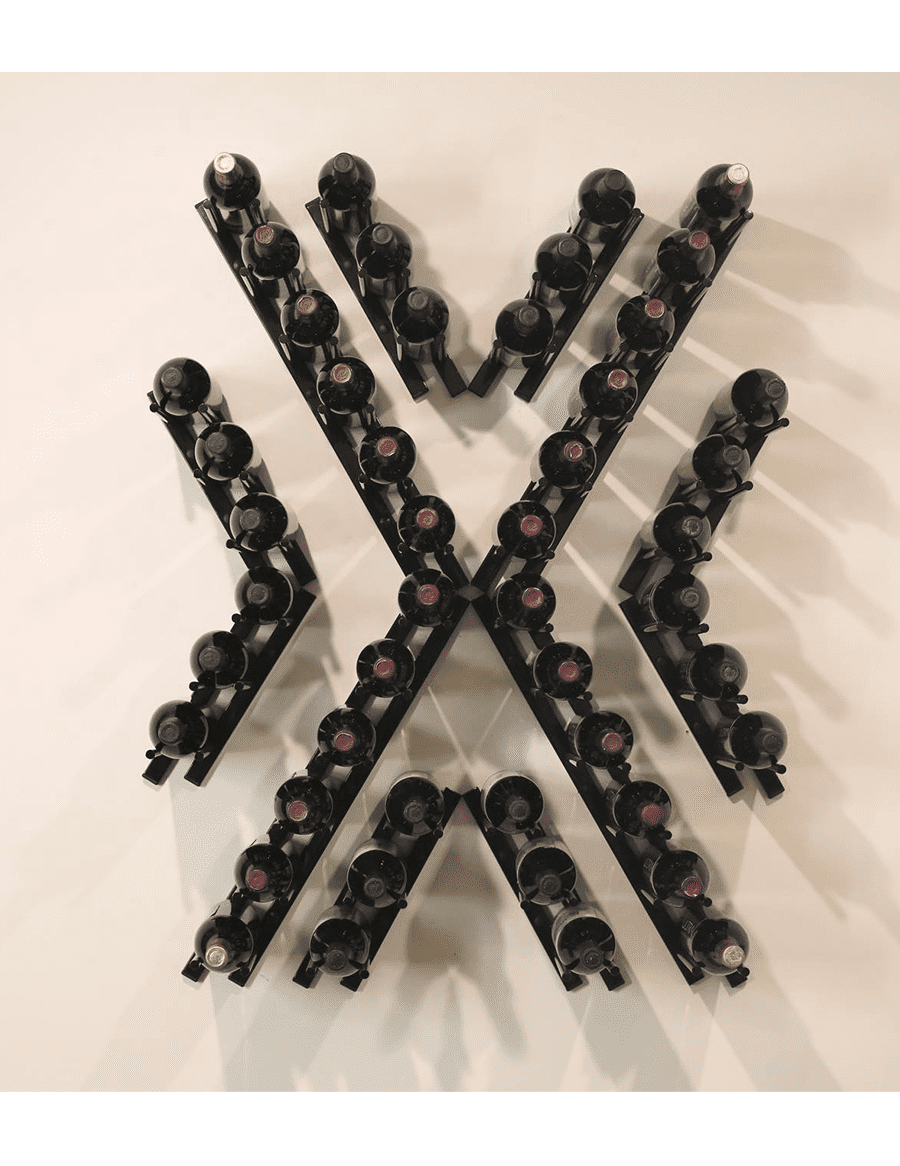 Ultra Wine Racks Straight Wall Rails - 2FT Metal Wine Rack (6 Bottles)