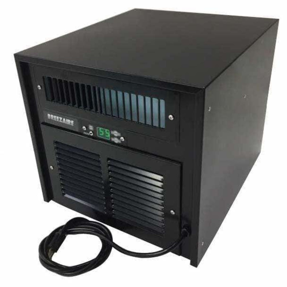 Breezaire WKL 1060 140 cu.ft. Wine Cellar Fridge - Black Unit Angled View