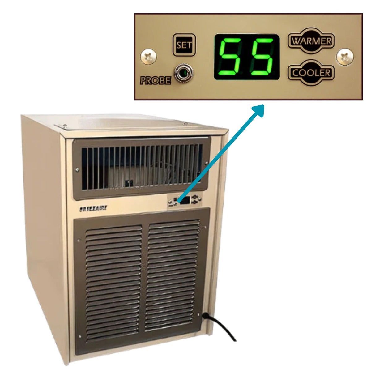 Breezaire WKL 6000 Wine Cellar System 1500 cu.ft. - Sentry III Controls Close up View 
