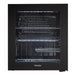 Danby 16 Bottle Freestanding Wine Cooler in Black - front view empty inside closed door