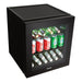 Danby 16 Bottle Freestanding Wine Cooler in Black - top view loaded inside closed door