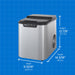 Danby 25 lbs. Countertop Ice Maker in Stainless Steel - dimensions of the ice maker shown