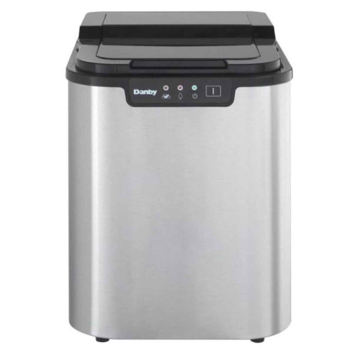 Danby 25 lbs. Countertop Ice Maker in Stainless Steel - front view studio image