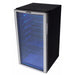 Danby 36 Bottle Freestanding Wine Cooler in Platinum - front right view empty fridge closed door