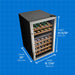Danby 38 Bottle Free-Standing Wine Cooler in Stainless Steel - dimensions of the fridge shown