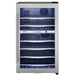 Danby 38 Bottle Free-Standing Wine Cooler in Stainless Steel - front view empty inside closed door