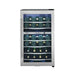 Danby 38 Bottle Free-Standing Wine Cooler in Stainless Steel - front view loaded inside closed door