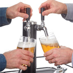 Danby 5.4 cu. ft. Dual Tap Kegerator – Keg Cooler - 2 taps pouring beer shown