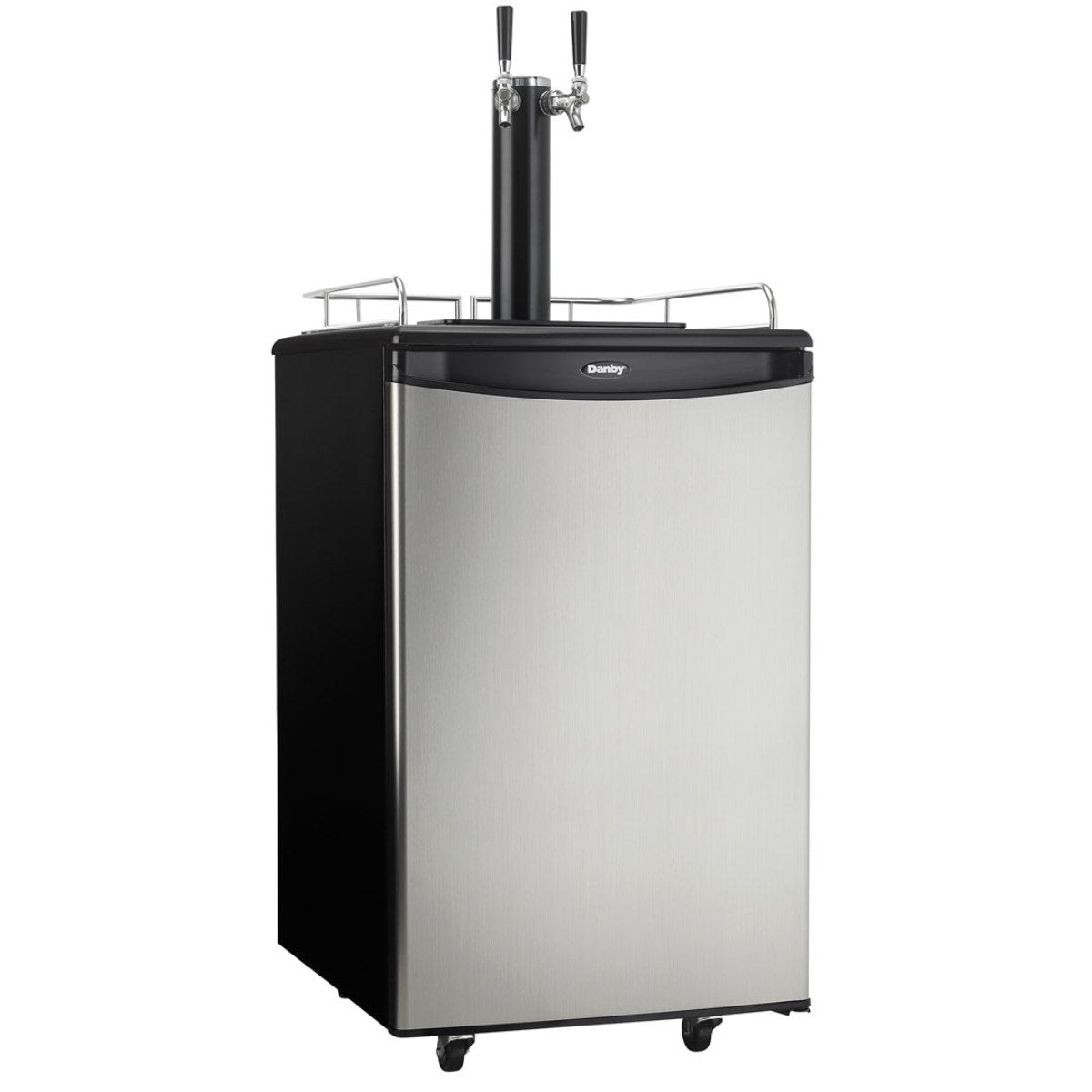 Danby 5.4 cu. ft. Dual Tap Kegerator – Keg Cooler - front left view closed door
