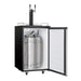 Danby 5.4 cu. ft. Dual Tap Kegerator – Keg Cooler - front left view full keg inside open door