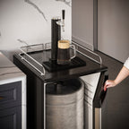 Danby 5.4 cu. ft. Single Tap Kegerator - Close-up of kegerator with a draft tap and a glass of beer on top