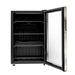 Danby 95-Can Freestanding Beverage Center in Stainless Steel - front view empty fridge open door