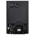 Danby 95-Can Freestanding Beverage Center in Stainless Steel - rear view of the fridge showing the compressor