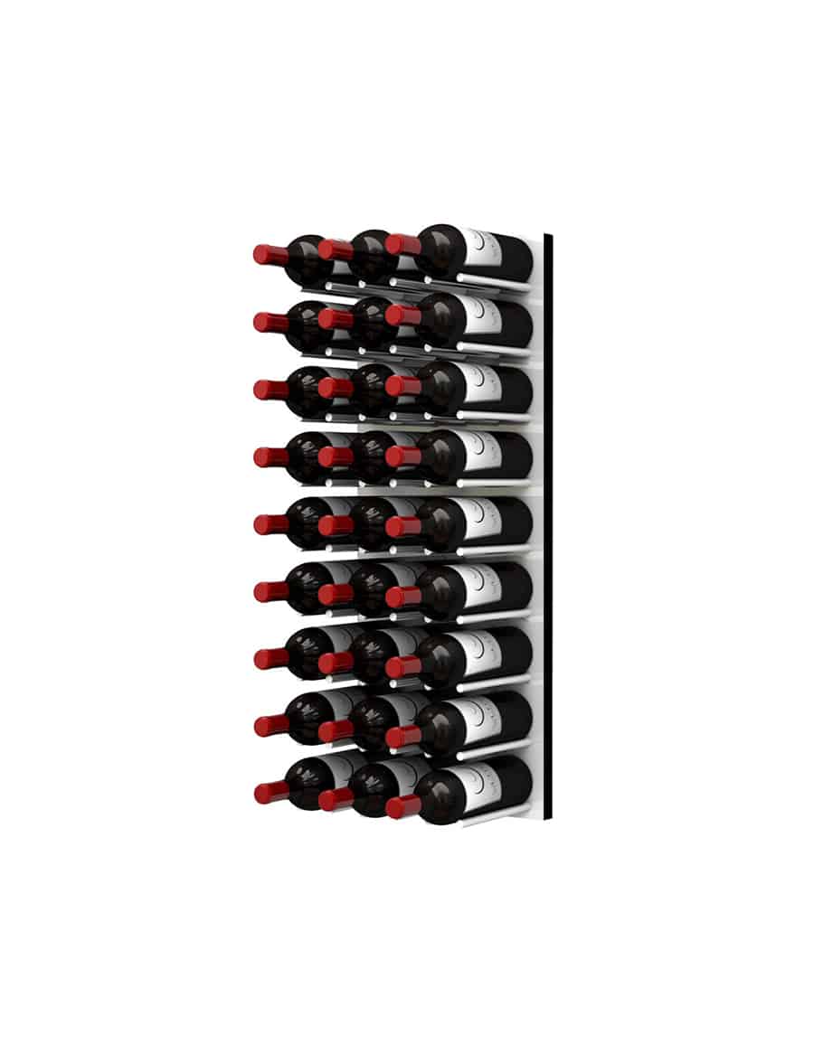 Fusion Wine Wall Rack 3FT (Cork Out) - White Acrylic (27 Bottles)