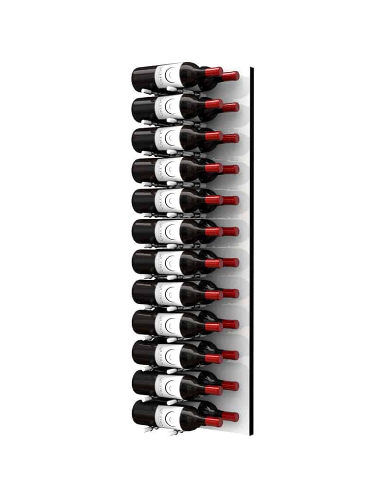 Fusion Wine Wall Rack 4FT (Label Out) - White Acrylic (12 - 36 Bottles)