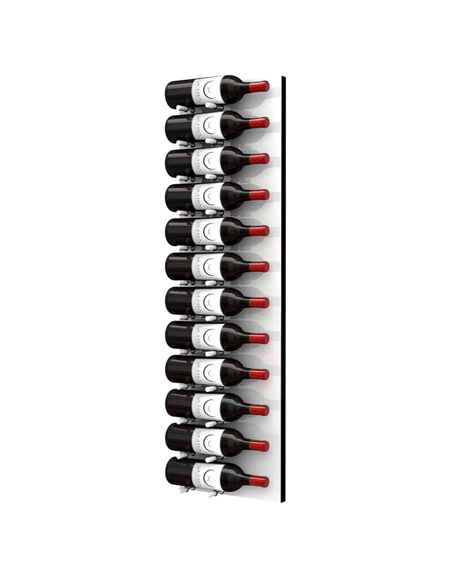 Fusion Wine Wall Rack 4FT (Label Out) - White Acrylic (12 - 36 Bottles)