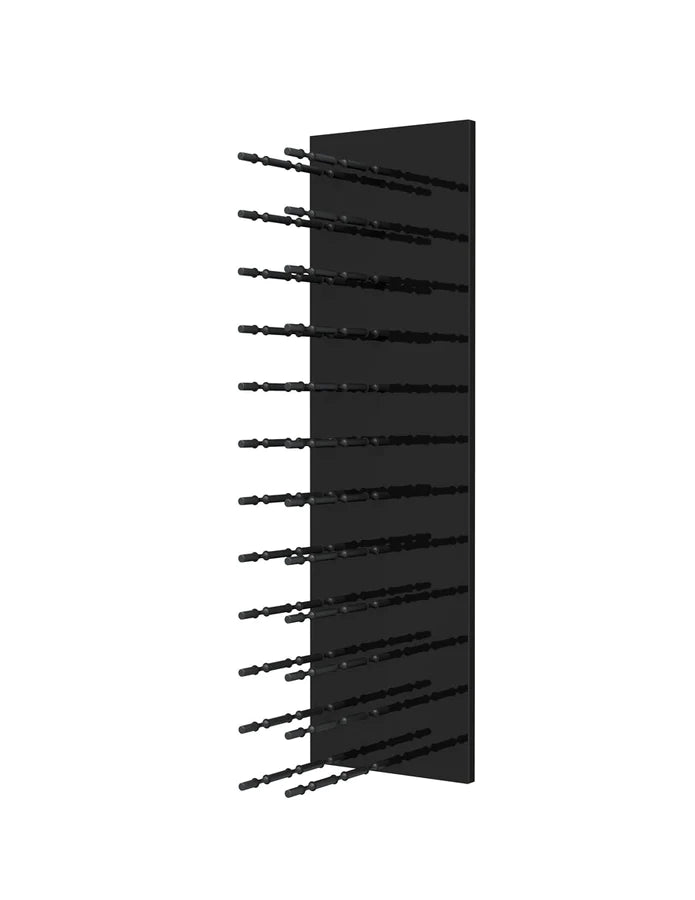 Fusion Wine Wall Rack 4FT (Label Out) - Black Acrylic (12 - 36 Bottles)