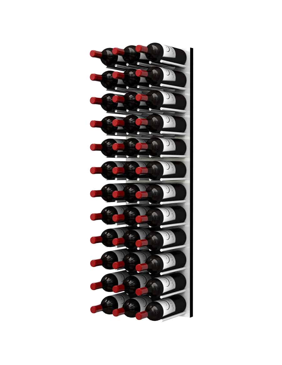 Fusion Wine Wall Rack 4FT (Cork Out) - White Acrylic (36 Bottles)