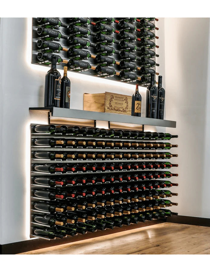 Fusion Wine Wall Rack 4FT (Cork Out) - White Acrylic (36 Bottles)