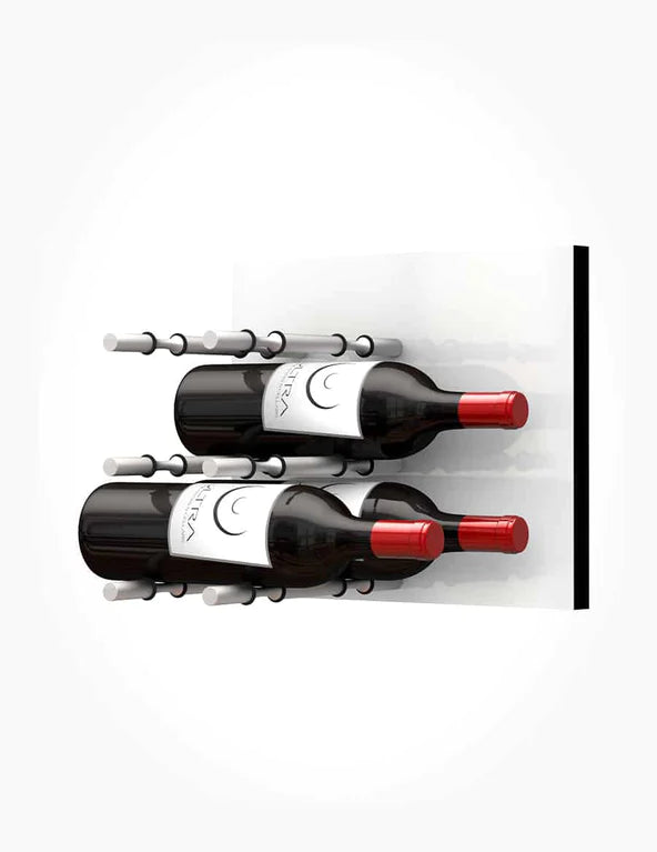 Fusion Wine Wall Panel (Label Out) - White Acrylic (3 To 9 Bottles)