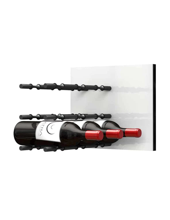 Fusion Wine Wall Panel (Label Out) - White Acrylic (3 To 9 Bottles)